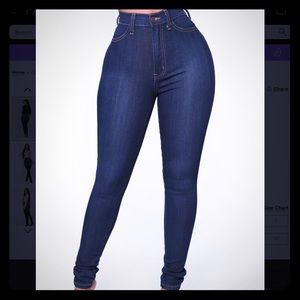 Classic High Waist Skinny Jeans -Dark Denim